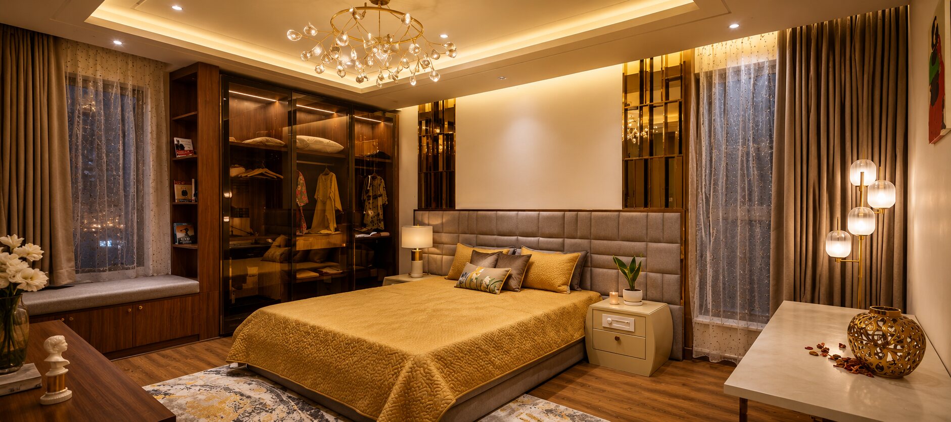Luxury bedroom suite by Fullhouzz Interiors